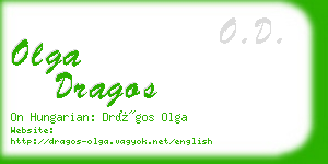 olga dragos business card